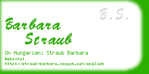 barbara straub business card